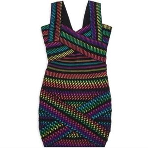Katie J NYC Rainbow Bandage Dress Size Girls Large